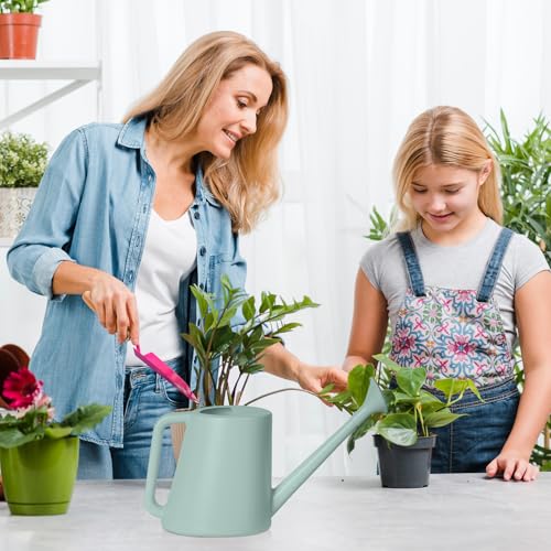 ZXJ Plant Watering Cans for Indoor and Outdoor Home Garden Plants - with Long Spout - Light Green - 1/2 Gallon - color: Light Green