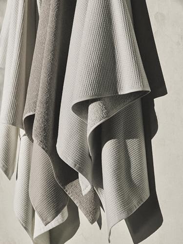 Calvin Klein - Bath Towels, Super Soft & Absorbent Cotton Towels, Oeko-Tex Certified (Eternity Solid White, 3-Piece) - color: Entwine White, size: 3 Pack