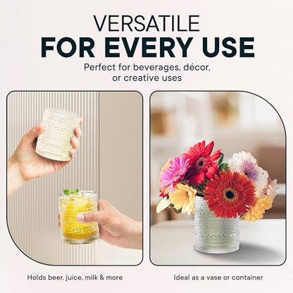 12 Oz Hobnail Drinking Set, Clear | Set of 12 - color: Clear, size: 12 OZ