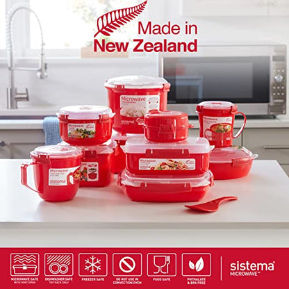 Sistema Microwaveable 940mL Noodle Bowl, Round Microwave Container with Lid & Steam-Release Vent, Cooks Pasta, Soup, Stew & More, Dishwasher-& Freezer-Safe, BPA-Free (Pack of 4) - size: 1 Count (Pack of 4)