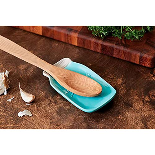 Fox Run 11704 Ceramic Mason Jar Spoon Rest, 6 x 3.5 x 0.75 inches, Blue - style: Spoon Rest