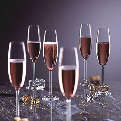 Lenox Tuscany Classics Champagne Flutes, 8oz, Set of 6 | european glass, 8oz capacity, dishwasher safe | 10 inch height | wedding and new year's hosting gift - size: 6 Count (8 Fl Oz), style: Party Flutes