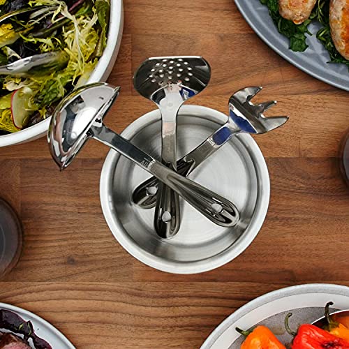 All-Clad Specialty Stainless Steel Kitchen Gadgets 5 Piece Tool Set with Caddy Kitchen Tools, Kitchen Hacks Silver - size: 10 inch length, 6-piece set