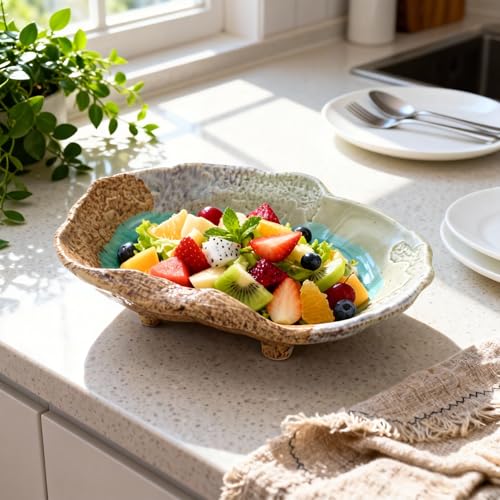 Fruit Bowl,12" Decorative Bowl,Ceramic Christmas Bowl,Jewelry and Key Holder for Modern Farmhouse Décor,Room Decor,Entryway Decor Bowls