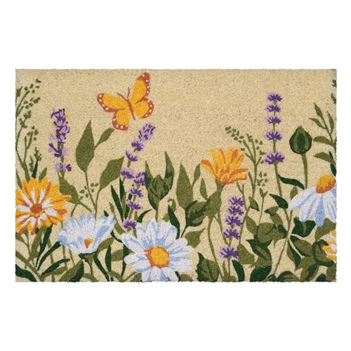 Calloway Mills Butterfly Garden Doormat (18" x 30" x 1.50") - color: Butterfly Garden, size: 1'6" x 2'6" (Rectangular)