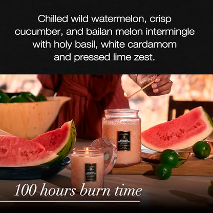 Voluspa Kalahari Watermelon, Large Candle Jar, 18 oz, 100 Hour Burn Time, Coconut Wax for Clean Burning, Handcrafted in the USA - color: 13 - Kalahari Watermelon