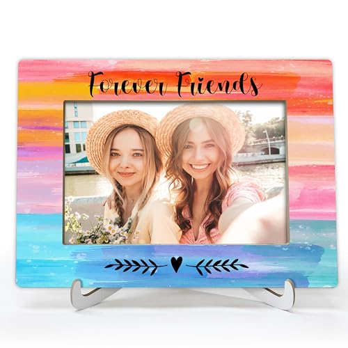 YSTEP Best Friend Forever Frame, Gifts for Long Distance Friends - Wood 4x6 Picture Frame for Desk Display - style: Style 6