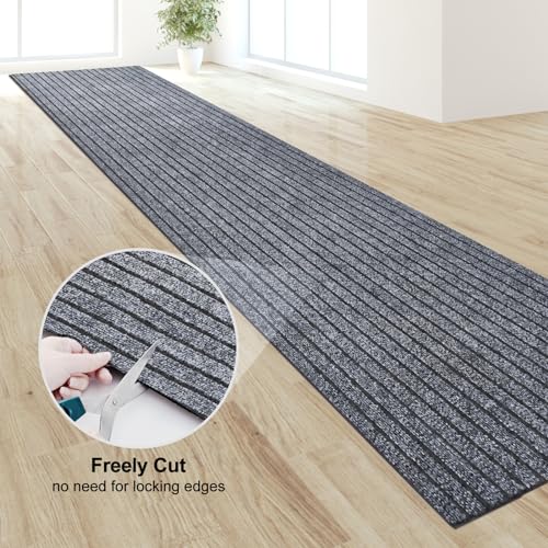 2' x 6' Runner Rugs with Rubber Backing, Outdoor Indoor Utility Non Slip Carpet Rug Runner for Hallway, Custom Size Area Rugs Mat for Entryway Balcony Patio Kitchen Garage Stair Laundry