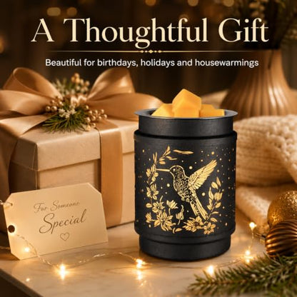Wax Melt Warmer Hummingbird Metal Wax Warmer for Scented Wax | Electric Fragrance Candle Oil Burner 2 in 1 Wax Melts as Gifts for Moms Grandma Women Girls - style: hummingbird