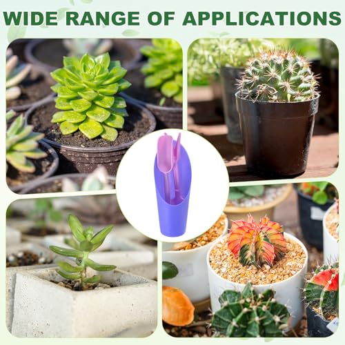 M METERXITY 2-Set Succulent Tools, Plastic 2-in-1 Mini Garden Shovel Hand Succulent Transplanting Tools Garden Shovel Transplant Trowel for Planting/Digging/Aerating/Sowing [Purple] - color: Purple