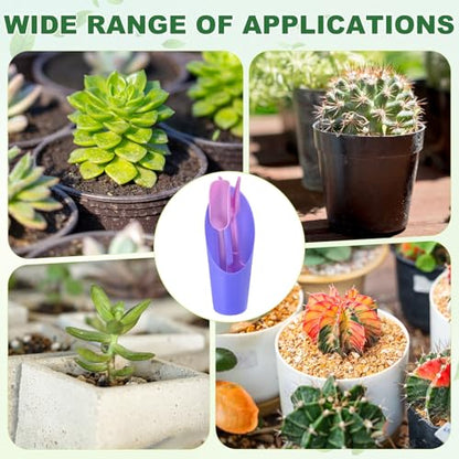 M METERXITY 2-Set Succulent Tools, Plastic 2-in-1 Mini Garden Shovel Hand Succulent Transplanting Tools Garden Shovel Transplant Trowel for Planting/Digging/Aerating/Sowing [Purple] - color: Purple