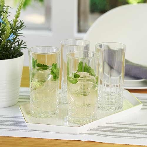 Spiegelau Perfect Serve Longdrink Glass Set of 4 - Highball Cocktail Glasses European-Made Crystal, Dishwasher Safe, Professional Quality Cocktail Glass Gift Set - 12.3 oz - style: Longdrink