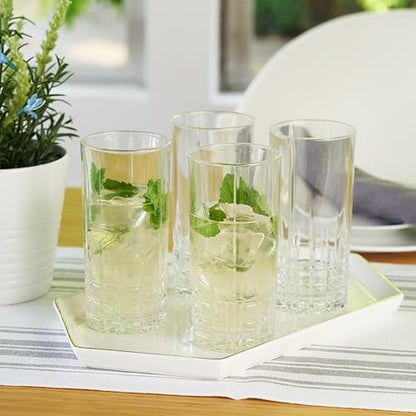 Spiegelau Perfect Serve Longdrink Glass Set of 4 - Highball Cocktail Glasses European-Made Crystal, Dishwasher Safe, Professional Quality Cocktail Glass Gift Set - 12.3 oz - style: Longdrink