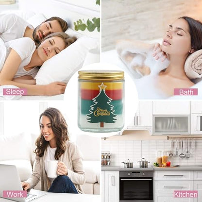 Christmas Candles - Christmas Gifts for Women, Aromatherapy Candle for Home Scented, Natural Soy Wax Vanilla Scented Candles - size: Christmas(7oz)