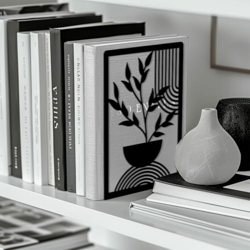 5.3"x4.3"x7.9" Metal Bookends, Heavy Duty Book Ends for Shelves | Bohemian Leaves Theme Cast Iron Book Supports, 1 Pair Decor Stoppers for Desk, Library, Office & Home Shelves - style: Bohemian Leaves