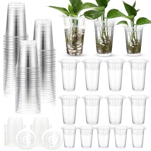 35 Pcs Plastic Plant Propagation Station Desktop Terrariums Plant Tabletop Vase with Hydroponic Baskets for Indoor Home Office Desktop Decor (4.25'',4.57'',5.47'') - size: 4.25'', 4.57'', 5.47''