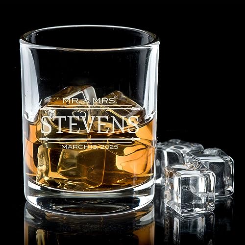 Custom Whiskey Stones and Liquor Glass Set for Groomsmen by HomeWetBar - Set of 5 Whiskey Kit and Accessories