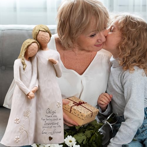 Gigi Gifts for Grandma, Gigi Birthday Gifts, Gigi Figurine | Gigi Birthday Gifts from Granddaughter, Gifts for Gigi,Grandma Gift for Christmas Mothers Day, Hand-Painted Resin Statue - style: Gigi gifts