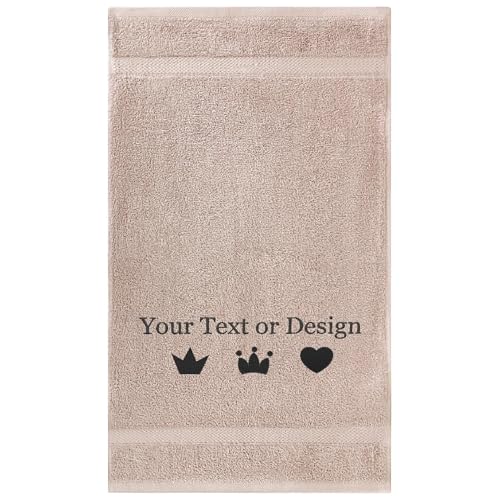 Personalized Bath Towel - Custom Turkish Cotton Towels with Embroidered Name, Monogram - Soft & Absorbent Bath Sheet - Cream, 30"x60" (1 Pack) - color: Cream, size: Bath Sheet (30"x60")