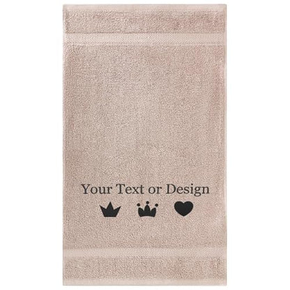 Personalized Bath Towel - Custom Turkish Cotton Towels with Embroidered Name, Monogram - Soft & Absorbent Bath Sheet - Cream, 30"x60" (1 Pack) - color: Cream, size: Bath Sheet (30"x60")