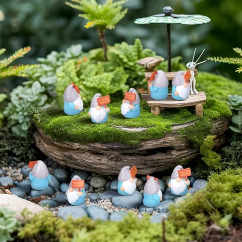 24 Pcs Mini Resin Gnomes Figurines Miniature Tiny Fairy Gnomes Figurines Inspirational Appreciation Gnome Statues with Motivational Word for Office Desk Table Employee Family Supplies(You Are Amazing) - color: Classic, style: You Are Amazing