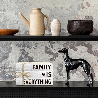 Sweet Home Decorative Book Stack for Farmhouse, Rustic Tiered Tray Decor, Family Wooden Book Decor for Living Room Table Shelf, Housewarming Gifts - 30