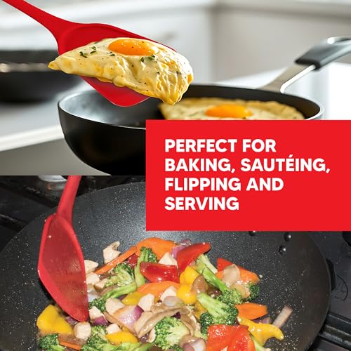Helen's Asian Kitchen Silicone Wok Turner and Stir Fry Spatula, 13-Inches, Red - size: 13-Inch, Silicone WokTool