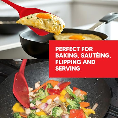 Helen's Asian Kitchen Silicone Wok Turner and Stir Fry Spatula, 13-Inches, Red - size: 13-Inch, Silicone WokTool