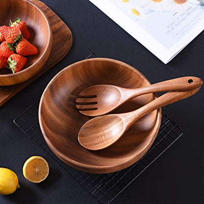 Wooden Kitchen Utensils Set,GUDAMAYE 6 PCE Wooden Spoons for Cooking,Wooden Cooking Utensils,Natural Teak Wooden Spoons For Non-stick Pan - size: 6 PCS