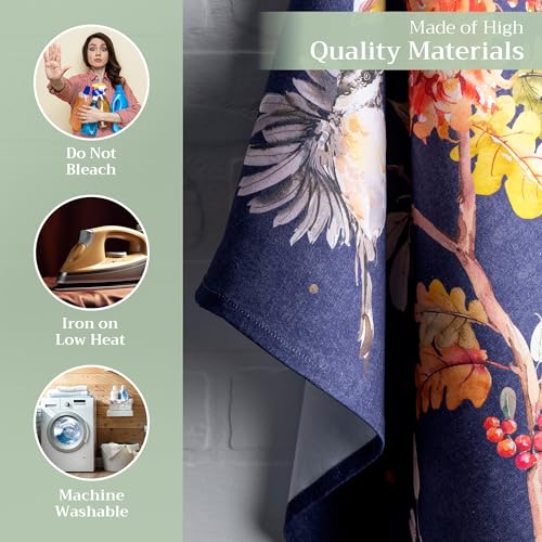 Maison d' Hermine Kitchen Towels Set of 3 Reusable 100% Cotton 27.50" x 20" | Cloth Tea Dish Towels Absorbent with Hanging Loop for Kitchen Dining Hotel Home Thanksgiving Christmas - Kelim - Infinity - color: 024 - Kelim - Infinity