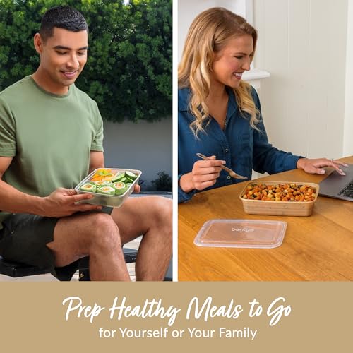 Bentgo Prep Meal Prep Kit, 1, 2 & 3-Compartment Containers, 60 Piece Set | Portion Control, Stackable, Microwave, Freezer & Dishwasher-Safe, Reusable, PFAS & BPA-Free (Gleam Metallics) - color: Gleam Metallics