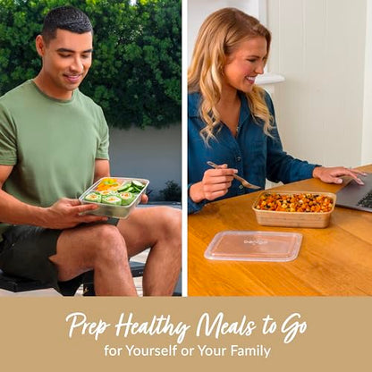 Bentgo Prep Meal Prep Kit, 1, 2 & 3-Compartment Containers, 60 Piece Set | Portion Control, Stackable, Microwave, Freezer & Dishwasher-Safe, Reusable, PFAS & BPA-Free (Gleam Metallics) - color: Gleam Metallics