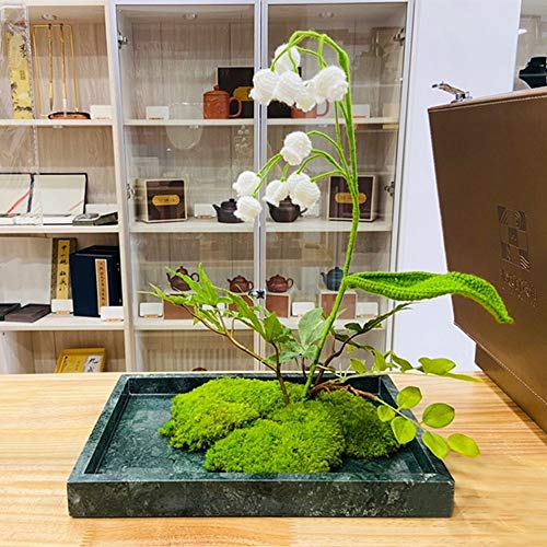 Natural Marble Storage Vanity Tray, Cosmetics Jewelery Tray, Kitchen Organizer, Coffee Table Tray (Dark Green, 11.8L x 7.87W x 1.18H) - color: Blue Green