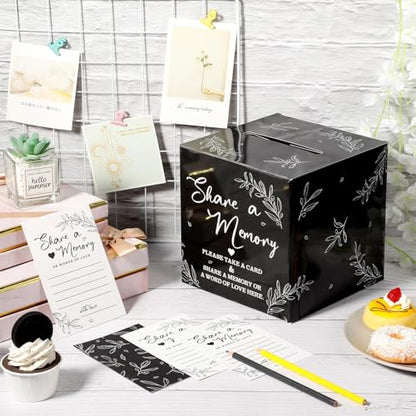 Pajean 50 Share a Memory Cards for Celebration of Life,Black,Trendy - color: Black, style: Trendy