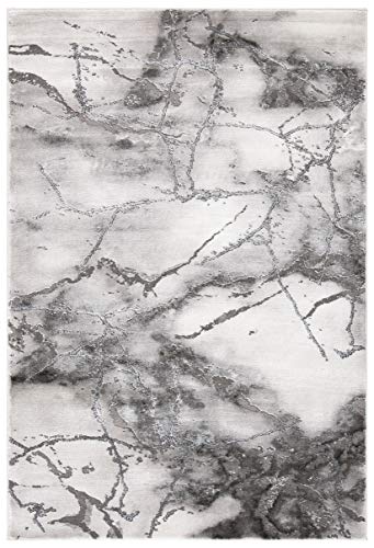 SAFAVIEH Craft Collection Accent Rug - 2'3" x 4', Grey & Silver, Modern Abstract Design, Non-Shedding & Easy Care, Ideal for High Traffic Areas in Entryway, Living Room, Bedroom (CFT877G) - color: Grey/Silver, size: 2'3" x 4' (Rectangular)