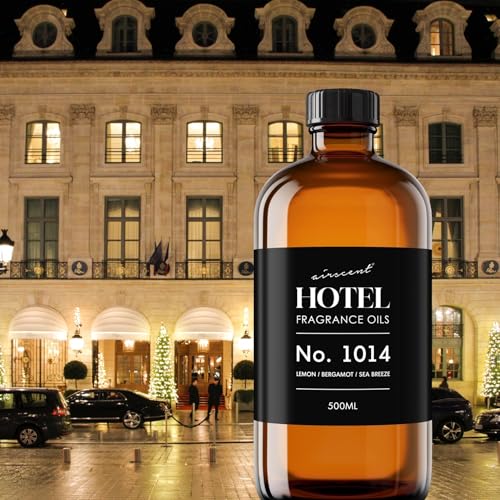 AirScent Hotel Diffuser Oil No. 1014 - Iconic 5-Star Hotel Blend - 500 mL | Lemon Bergamot Sea Breeze - Coastal Blend - Fragrance Oil for Ultrasonic and Waterless Diffusers and Crafting - size: 16.9 Fl Oz (Pack of 1)