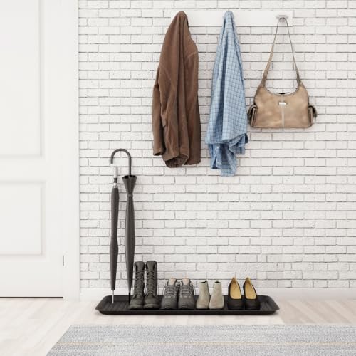 1 Pack Rubber Large Boot Tray for Entryway,Long Shoe Tray,Slim Boot Mat for Indoor and Outdoor Use, 16x40 in (Pack of 1) - size: 40" x 16" x 1.2"