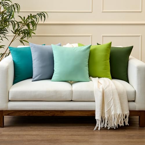 Encasa XO Throw Pillow Covers, Cotton, No Inserts 16"x16" B Grey | Durable Cotton Canvas | Concealed Invisible Zipper | Ideal for DIY & Embroidery | Living Room & Couch | Set of 2 - color: B Grey, size: 16" x 16" (Pack of 2)