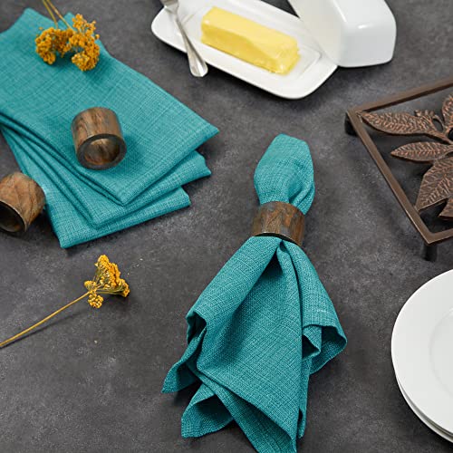 DII Variegated Tabletop Collection, Napkin Set, 20x20, Teal, 6 Piece - color: Teal, size: 20" x 20" (Set of 6)
