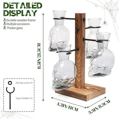Plants Propagation Stations Skull Glass Propagation Birthday Gift for Women | Garden Plant Lovers - 4 Skull - color: Gray