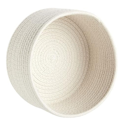 Farmlyn Creek 3 Piece Round Basket Set - Versatile Storage Bins for Organizing - Space-Saving Nesting Round Baskets for Shelves - Pack of 3, 9x9x4.5in/8.3x8.3x4.3in/7.5x7.5x4in