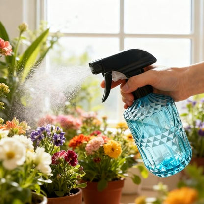 YYTSGG Glass Plant Mister Bottle, 15oz, Blue | Refillable Water Spray Bottle with Adjustable Mist Nozzle for Indoor Flowers, Outdoor Gardening, Cleaning, Hair and Pets Care - color: Blue