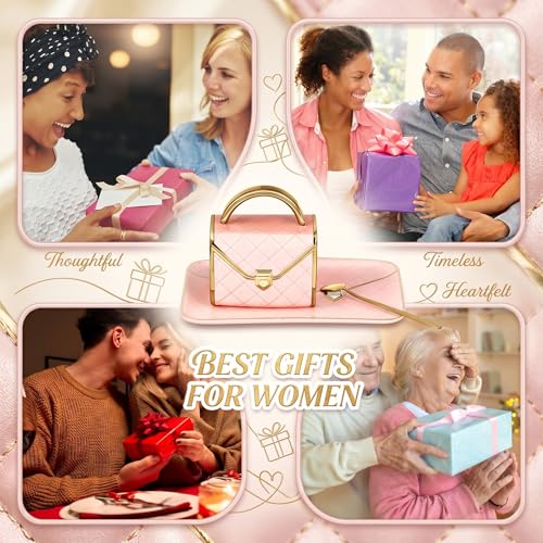 Zubebe 1 Set Coffee Mug Elegant Handbag Shaped Cup Modern Ceramic Purse Mug with Spoon and Saucer, 10oz Cute Creative Tea Cup for Woman Girls Gift (Pink) - color: Pink