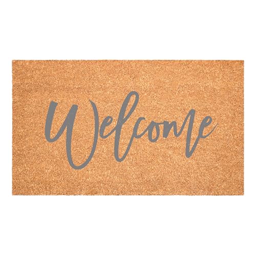 Calloway Mills Cursive Welcome Doormat, Grey (17" x 29") - color: Grey, size: 1'5" x 2'5" (Rectangular)