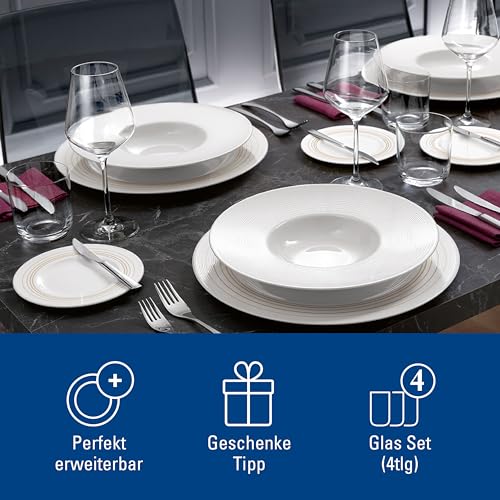 Villeroy & Boch La Divina Collection Red Wine Glass, Set of 4, Crystal Glass, 15.75 oz Capacity, Clear | Crystal glass red wine glasses, dishwasher safe, rounded bowl lets red wine's bouquet fully develop - style: Red Wine Goblet