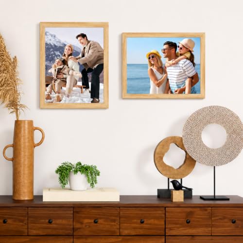 Shadow Box Frame 8"x 10" - 4 Pack Wood Deep Shadowbox with Glass Shadow Boxes Display Cases Suitable for Photos, Dried Flowers, DIY Crafts Medals Picture Frames for Wall Tabletop (Wood) - size: 8x10-4pcs-wood