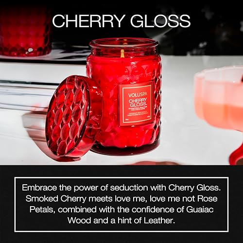 VOLUSPA Cherry Gloss 18 oz Scented Coconut Wax Candle for Home Fragrance - color: 20 - Cherry Gloss