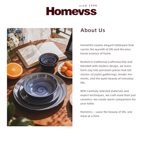 Stoneware Sonoma 56pc Dinnerware Set, Black + Speckled Spin Wash Cobalt - color: Cobalt
