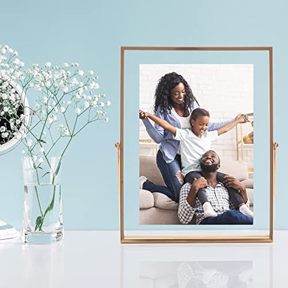 Lawrence Frames Metal Easel Float Picture Frame, 5x7, Gold - color: Gold, size: 5x7