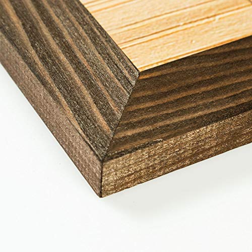 Rustic Wooden Square Picture Frames 4x4 - Set of 2-100% Natural Solid Eco Wood with Real Glass for Wall Mounting and Tabletop Display Photo Frame - Brown Wenge - color: Brown Wenge